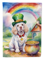 Clumber Spaniel St Patrick's Day House Flag