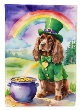 Cocker Spaniel St Patrick's Day Garden Flag