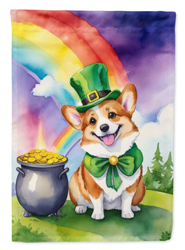Corgi St Patrick's Day House Flag
