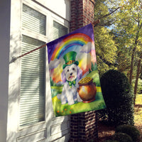 Coton de Tulear St Patrick's Day House Flag