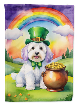 Coton de Tulear St Patrick's Day House Flag