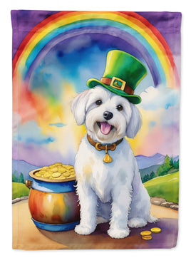 Coton de Tulear St Patrick's Day Garden Flag