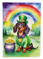 Dachshund St Patrick's Day House Flag