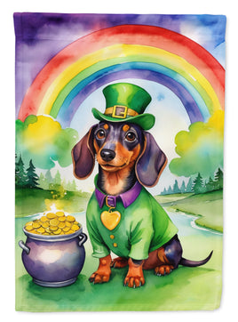Dachshund St Patrick's Day House Flag