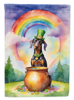 Doberman Pinscher St Patrick's Day House Flag
