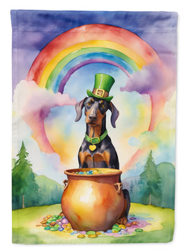 Doberman Pinscher St Patrick's Day House Flag