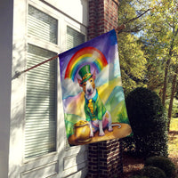 English Bull Terrier St Patrick's Day House Flag