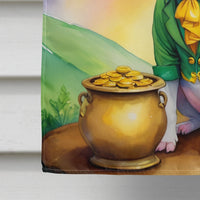 English Bull Terrier St Patrick's Day House Flag