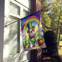 English Bulldog St Patrick's Day House Flag