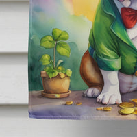 English Bulldog St Patrick's Day House Flag