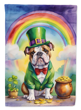 English Bulldog St Patrick's Day House Flag