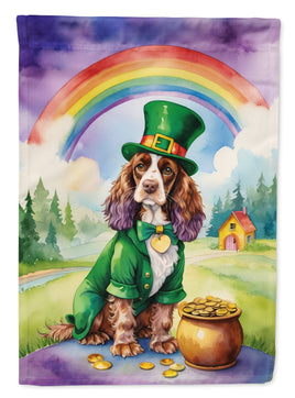 English Cocker Spaniel St Patrick's Day House Flag