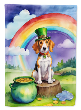 English Foxhound St Patrick's Day House Flag