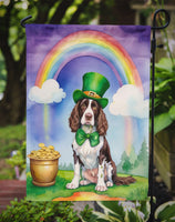 English Springer Spaniel St Patrick's Day Garden Flag