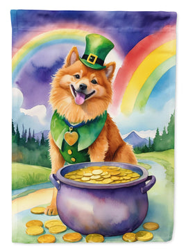 Finnish Spitz St Patrick's Day House Flag