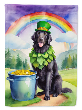 Flat-Coated Retriever St Patrick's Day House Flag