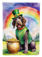German Wirehaired Pointer St Patrick's Day House Flag
