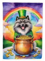Keeshond St Patrick's Day House Flag
