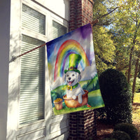 Kuvasz St Patrick's Day House Flag