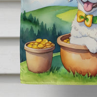 Kuvasz St Patrick's Day House Flag