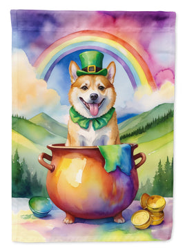 Norwegian Buhund St Patrick's Day House Flag
