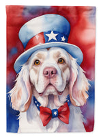 Clumber Spaniel Patriotic American House Flag