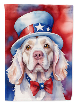 Clumber Spaniel Patriotic American Garden Flag
