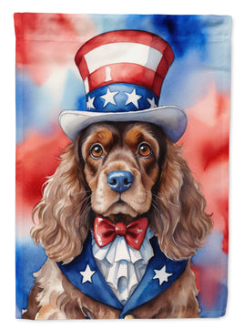 Cocker Spaniel Patriotic American Garden Flag
