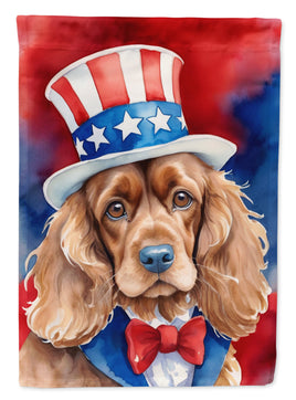 Cocker Spaniel Patriotic American Garden Flag
