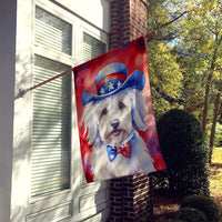 Coton de Tulear Patriotic American House Flag