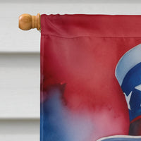 Dalmatian Patriotic American House Flag