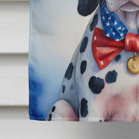Dalmatian Patriotic American House Flag