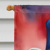 English Bulldog Patriotic American House Flag
