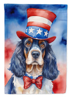 English Cocker Spaniel Patriotic American House Flag