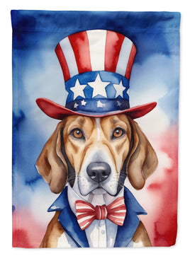 English Foxhound Patriotic American House Flag