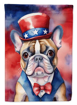 French Bulldog Patriotic American House Flag