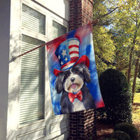 Havanese Patriotic American House Flag