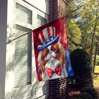 Japanese Chin Patriotic American House Flag