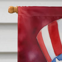 Japanese Chin Patriotic American House Flag