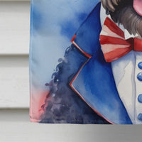 Kerry Blue Terrier Patriotic American House Flag