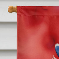 Kuvasz Patriotic American House Flag