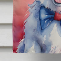Kuvasz Patriotic American House Flag