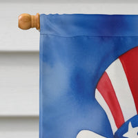 Labrador Retriever Patriotic American House Flag