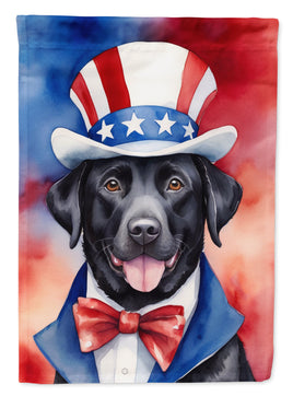 Labrador Retriever Patriotic American House Flag
