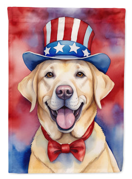 Labrador Retriever Patriotic American House Flag