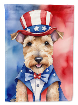 Lakeland Terrier Patriotic American House Flag