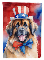 Leonberger Patriotic American House Flag