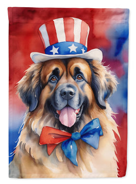 Leonberger Patriotic American House Flag