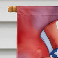 Lhasa Apso Patriotic American House Flag