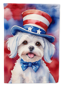 Maltese Patriotic American House Flag